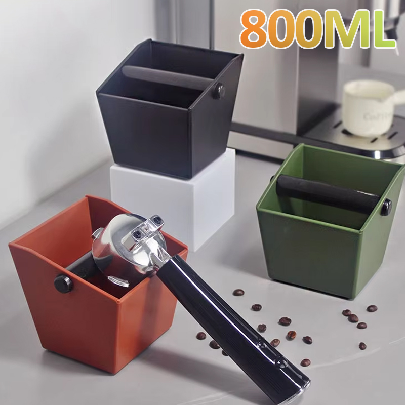 Caixa de batida de café, balde de lixo 800ml, antiderrapante, recipiente de grãos de café expresso, lixeira de café, acessórios de café
