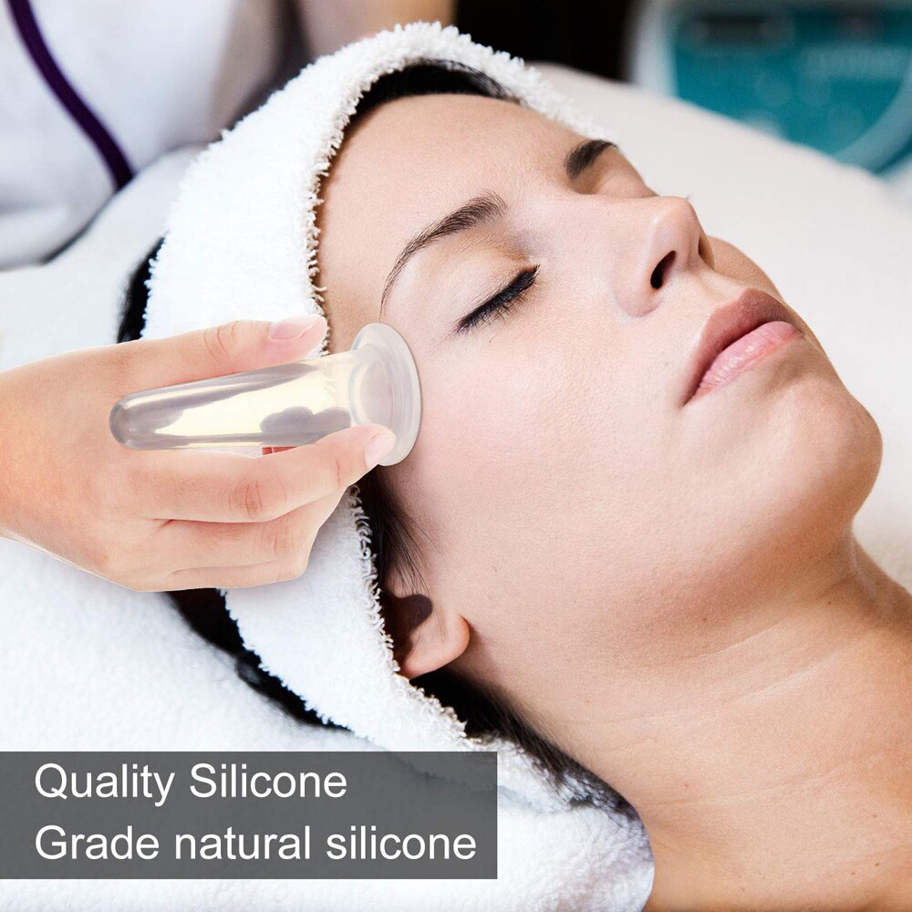 7Pcs Cupping Facial Set Voor Gezicht Eye Cupping Massage, facial Cupping Set Siliconen Cups Met Exfoliërende Borstel Voor Gezicht Hals Huid