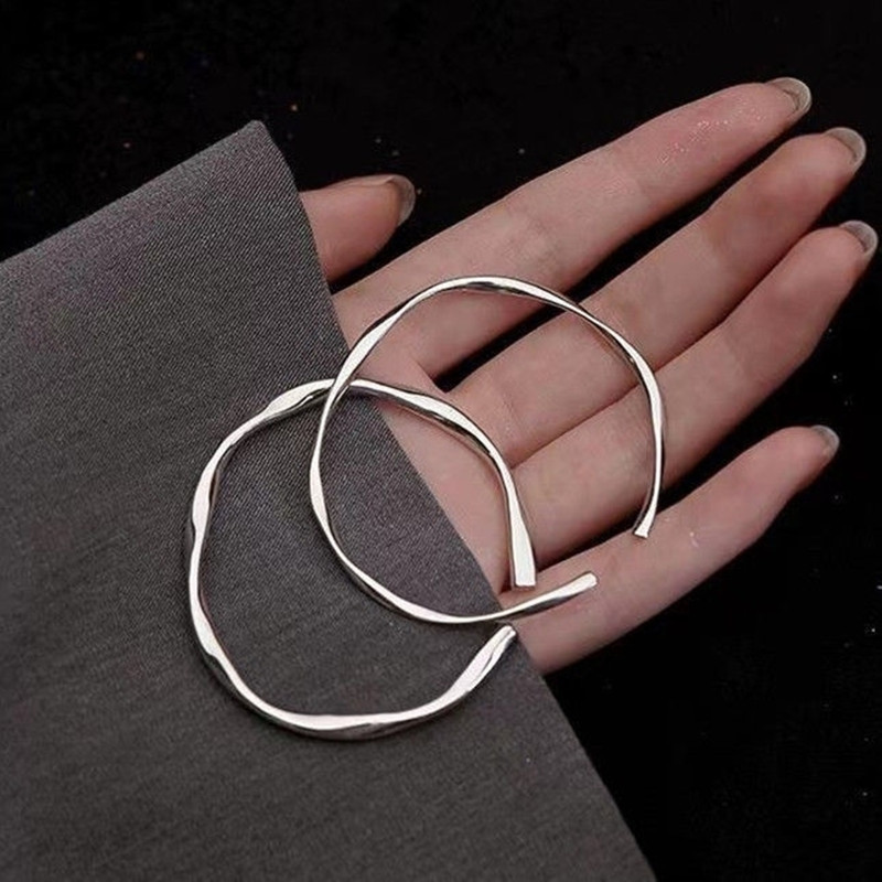 Vintage armbånd i rustfritt stål, unisex, avslappet mobius-armbånd med vridning