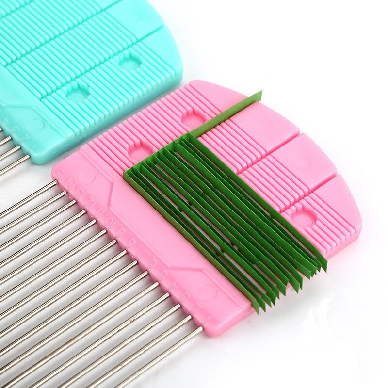 Quilling-Herramientas de derivación de papel, herramienta de corte de papel verde/rosa, herramientas para manualidades de 80x142MM, estilo de dibujos animados, peine de tejido hecho a mano DIY, 1 ud.