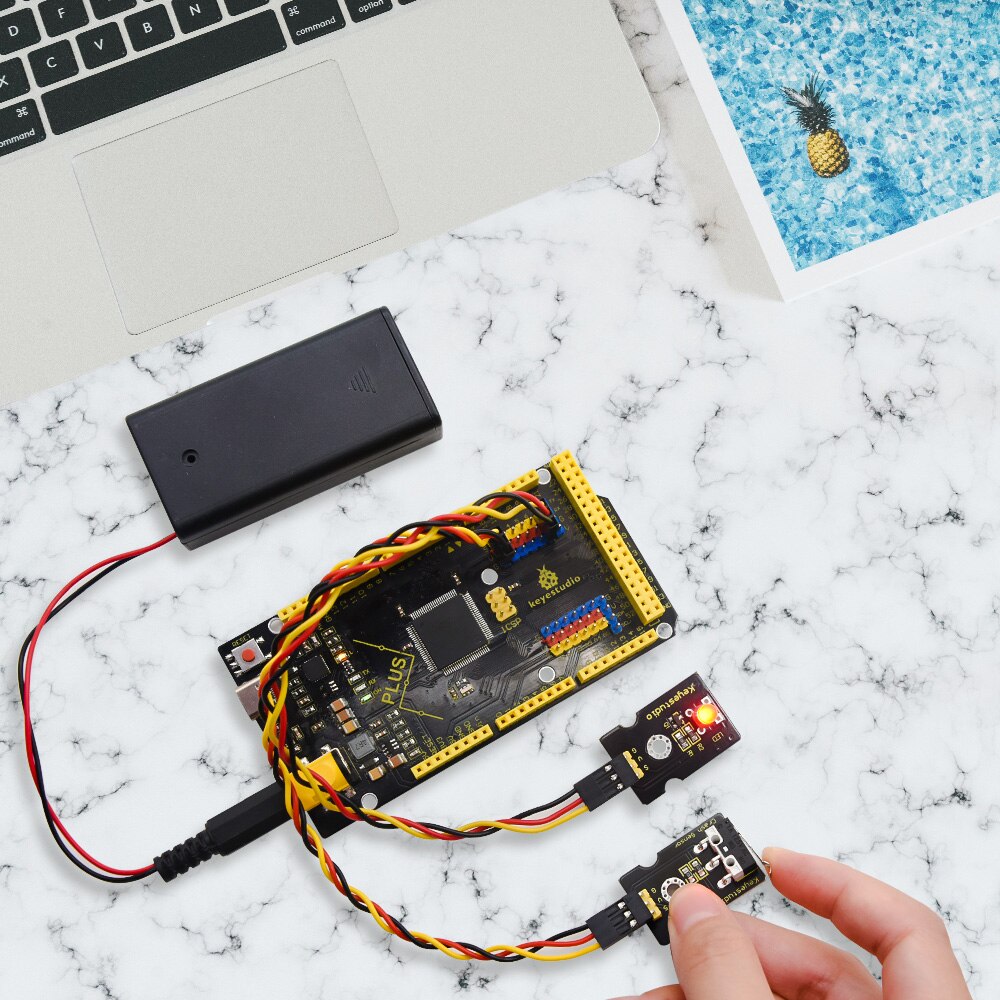 KEYESTUIDO Mega 2560 Plus Board + Type-C USB Cable Compatible with Arduino MEGA 2560 REV3