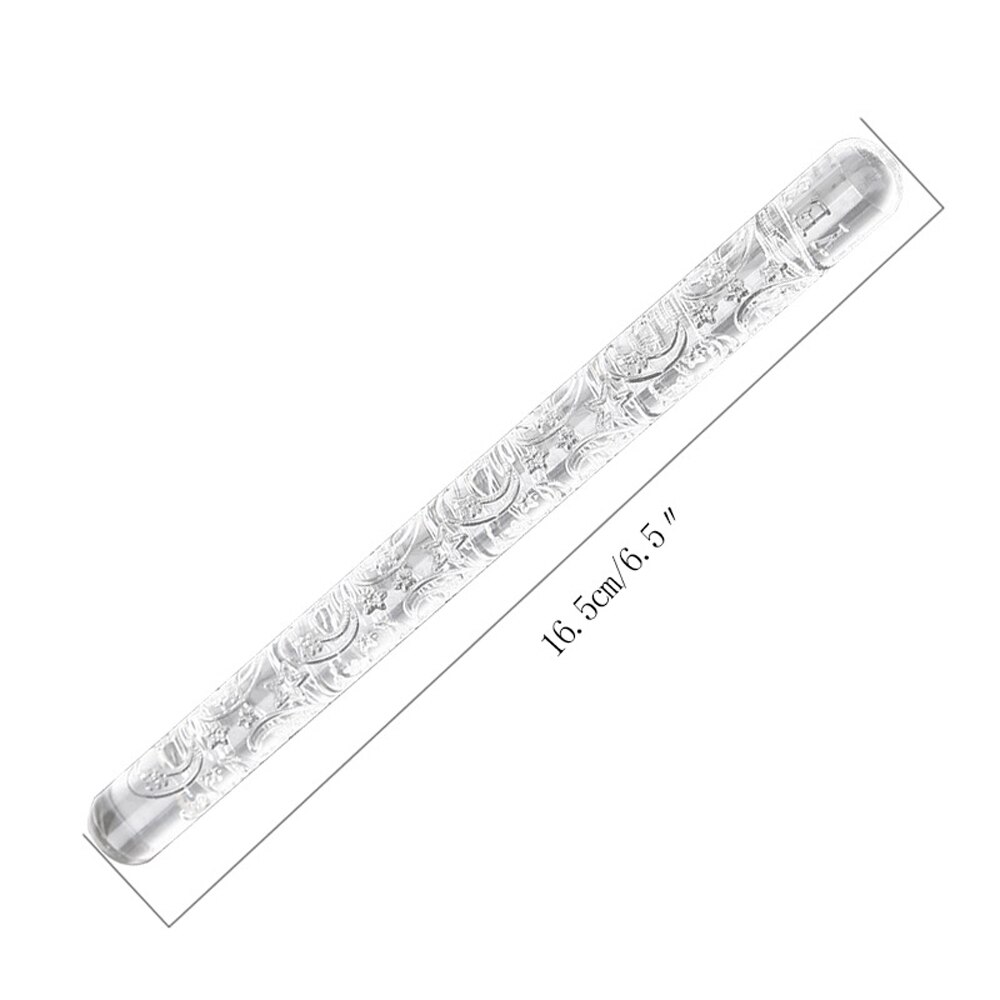1PC Multi-style Acrylic Embossing Rolling Pin Fondant Cake Sugarcraft Impression Rolling Pin Pastry Roller Baking Tools