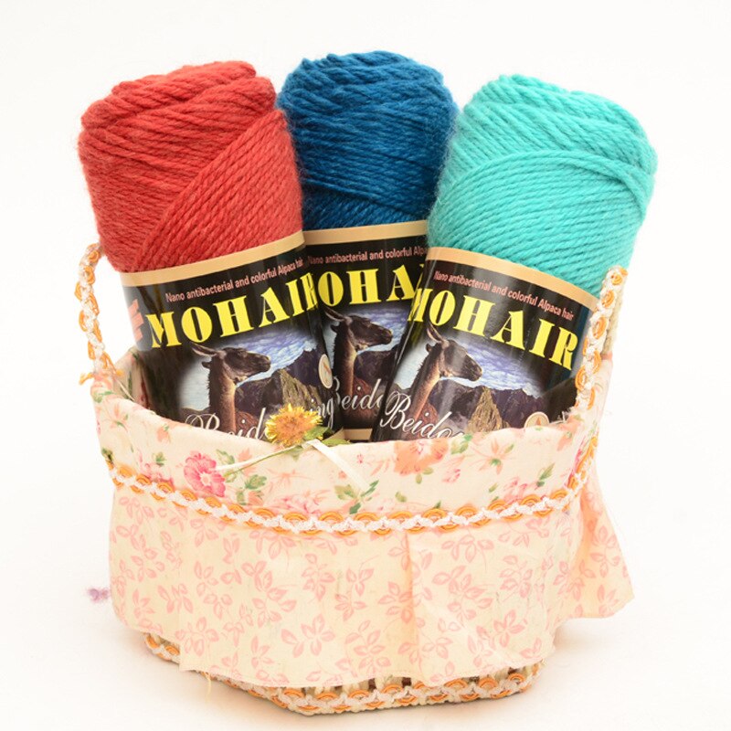100g / ball mohair ull heklegarn for håndstrikking myk genser lue skjerf kashmirtråd laine a tricoter visan