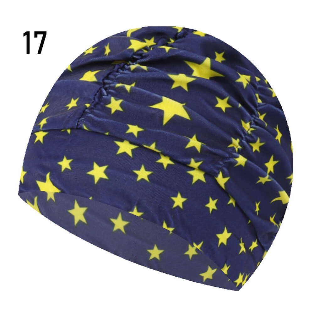 1 Pza tamaño libre gorra de natación flores impreso piscina sombreros de baño tapa impermeable Pelo Largo protección elástico Nylon turbante para las mujeres de los hombres