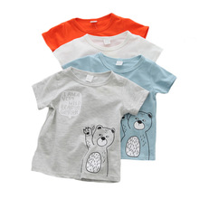 Katoen Jongens Kleding Baby T-shirt Korte Mouw Baby Jongens T-Shirts Cartoon Casual Baby Zomer Eerste Verjaardag Jongen Kleding Tops