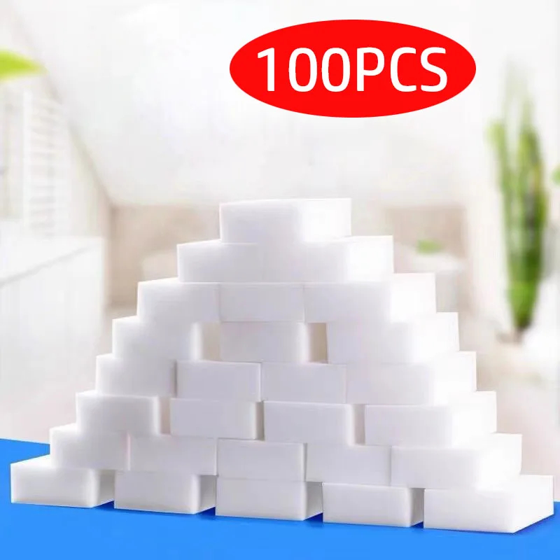 20/50/100Stck Melamin Schwamm Magie Schwamm Radiergummi Für Küche Büro Badezimmer Melamin Hause Nano Reiniger reinigung Schwamm 10x6x2cm: Lavendel