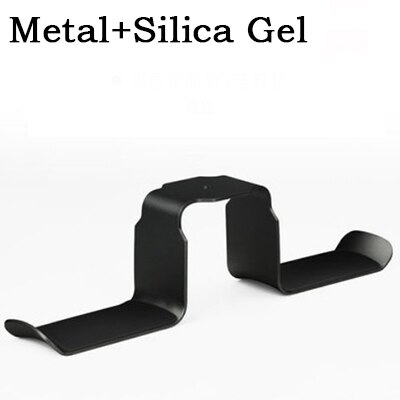 Universal metall stark klibbig hörlurar headset hängare hörlursställ krok för bord säng vägg hörlurshållare ställ: Hörlurshållare -16