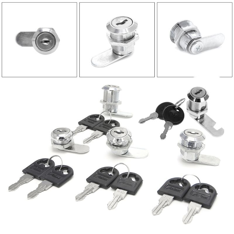 Drawer Locks with 2 Keys Lock Furniture Hardware Door Cabinet Lock for Office Desk Letter Box Cam Locks