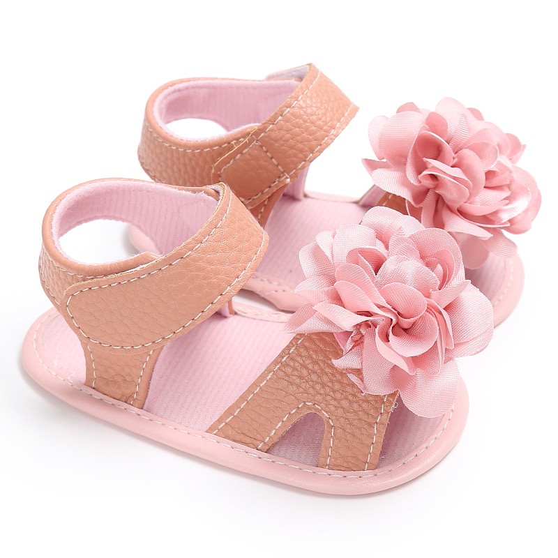 Baby pige sandaler baby sko nyfødte bomuld blomst børn sandaler sommer baby pige sko: Lavendel / 7-12 måneder