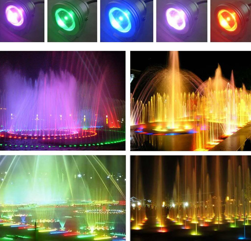 1X Waterproof 10W DC 12V RGB LED Light Fountain Pool Pond Underwater Spotlight Lamp bulb CE RoHS