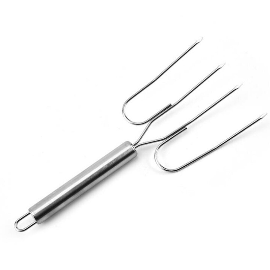 Rvs Barbecue Vork Multi-end Turkije Vork Varkensvlees Steak Grill Vork BBQ Dog Roosteren Sticks Camping Naald spiesjes