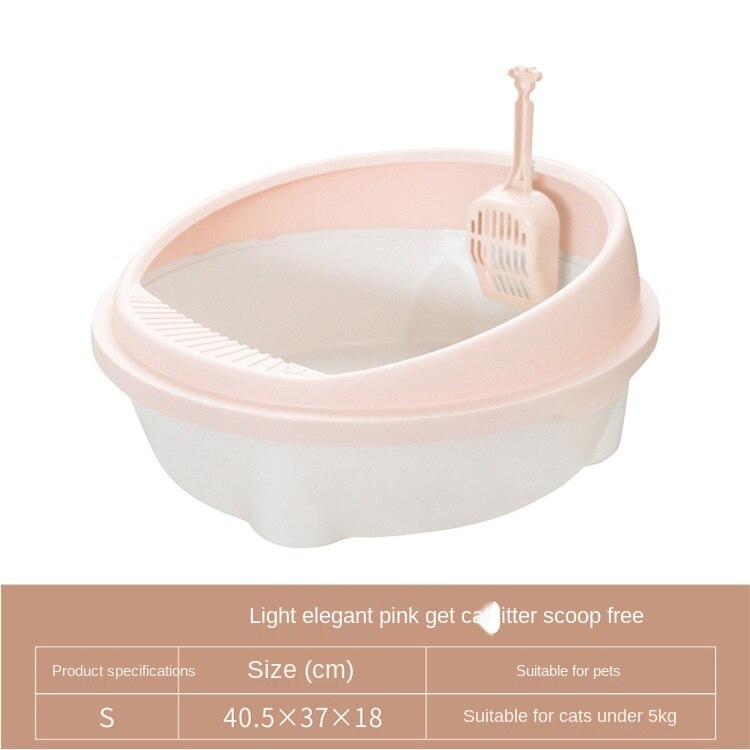 Lavabo de arena semicerrado para gato, lavabo extraíble del derrame, ideal para mascotas, ,: Verde