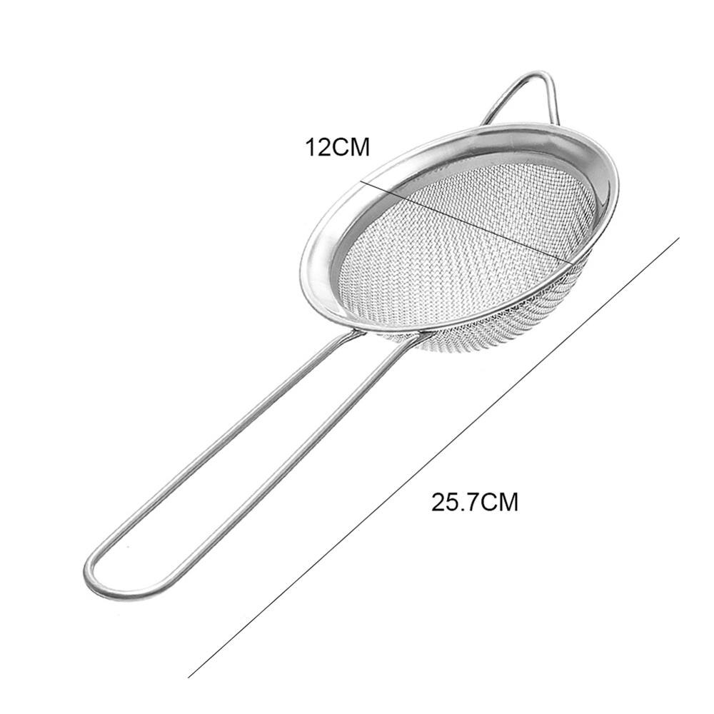 Roestvrijstalen Keuken Meel Handheld Screen Mesh Roestvrijstalen Vergiet Zeef Zeef: 12cm