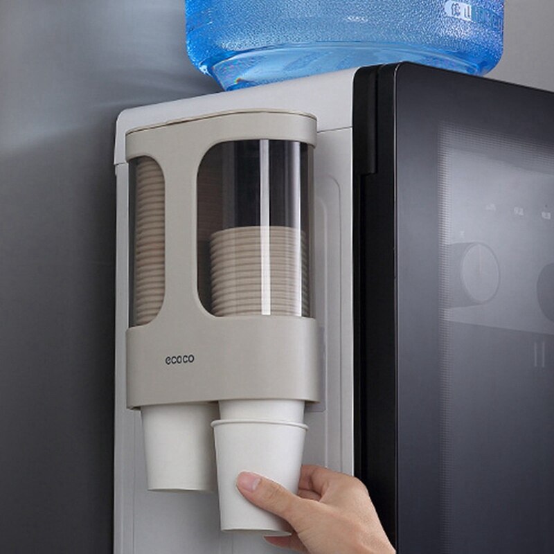 Ecoco Wegwerp Bekers Dispenser Plastic Bekerhouder Voor Dispenser Wall Mounted Automatische Cup Opbergrek