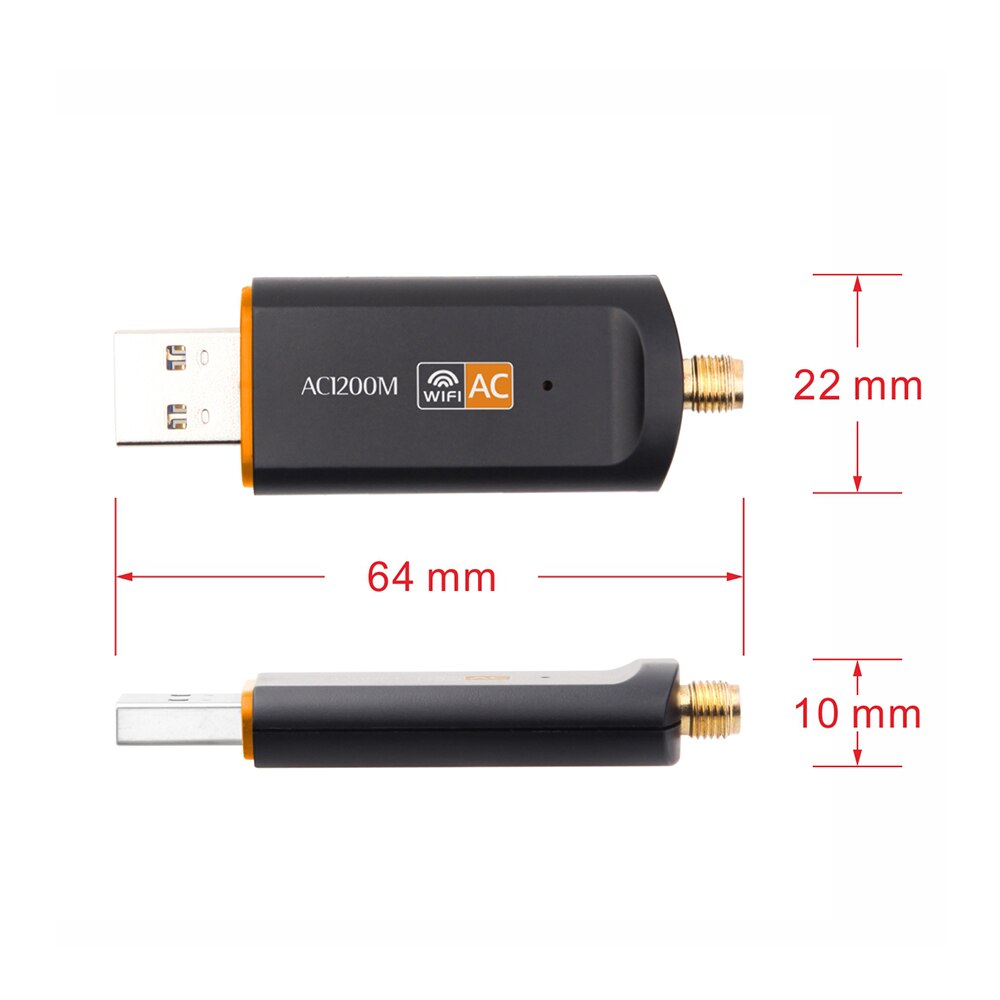 Dual Band Usb 3.0 1200Mbps Usb Wifi Lan Dongle Adapter RTL8812 Draadloze Netwerkkaart Met Antenne Voor Laptop Desktop