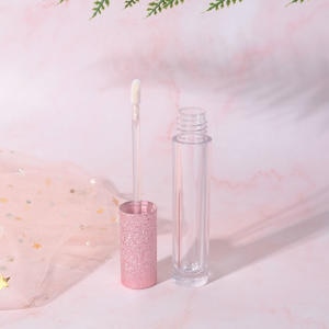 Tube vide pour Gloss à lèvres 6ml avec capuchon rose pailleté, bouteille en plastique pour Gloss à lèvres, flacon d'échantillon, conteneur de cosmétiques, outil de maquillage de beauté 1 pièce