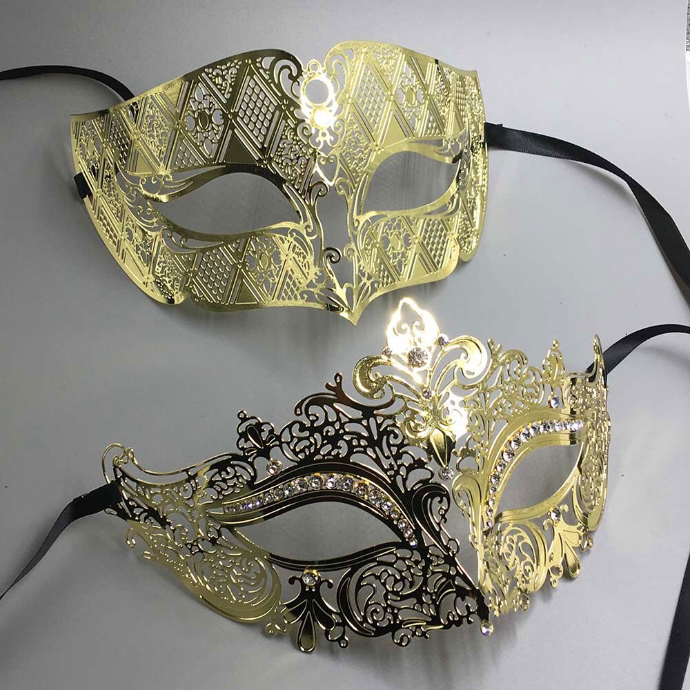 Luxus Metall Filigrane Strass Venezianischen Partei Maske Maskerade Paar Liebhaber WEIHNACHTEN Veranstaltung Hochzeit Maske viel