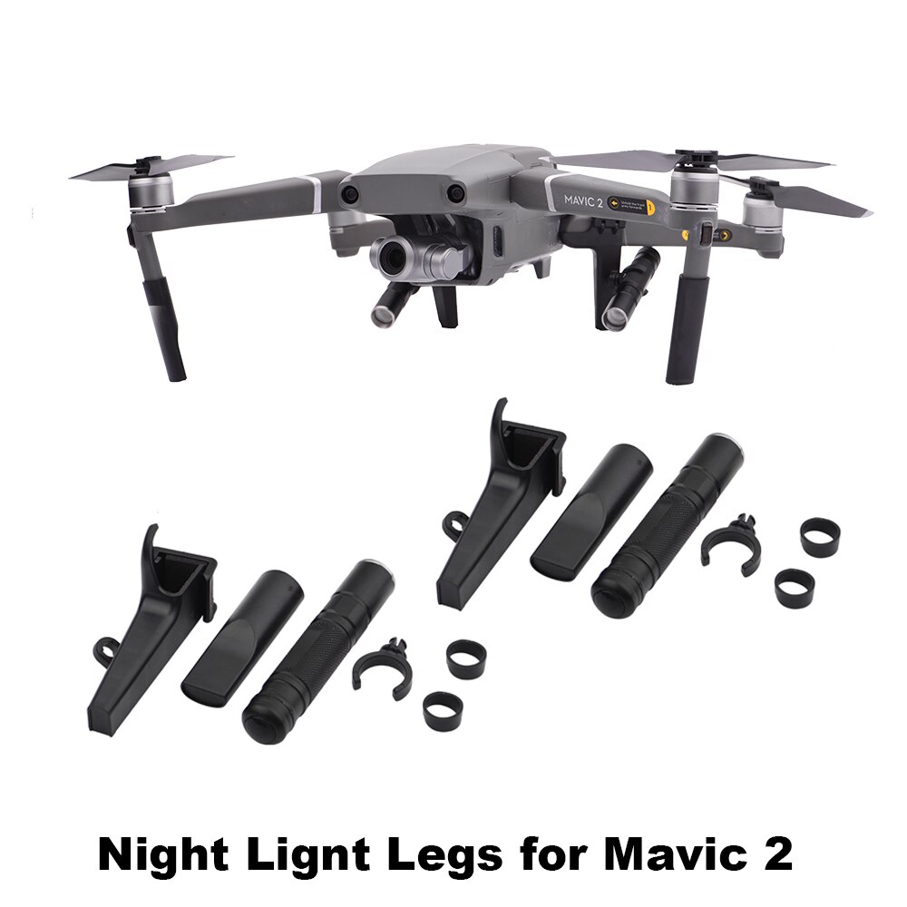 Bærbar natflyvning led lyssæt belysning landingsudstyrssæt udvide benbeskytter til dji mavic 2 pro zoom drone