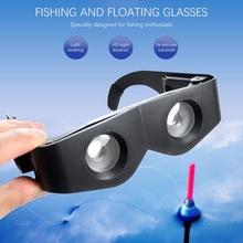 3-6 ganger zoom fishin glass briller svarte abs briller teleskop lupe lomme bærbar utendørs fiske tur kikkert