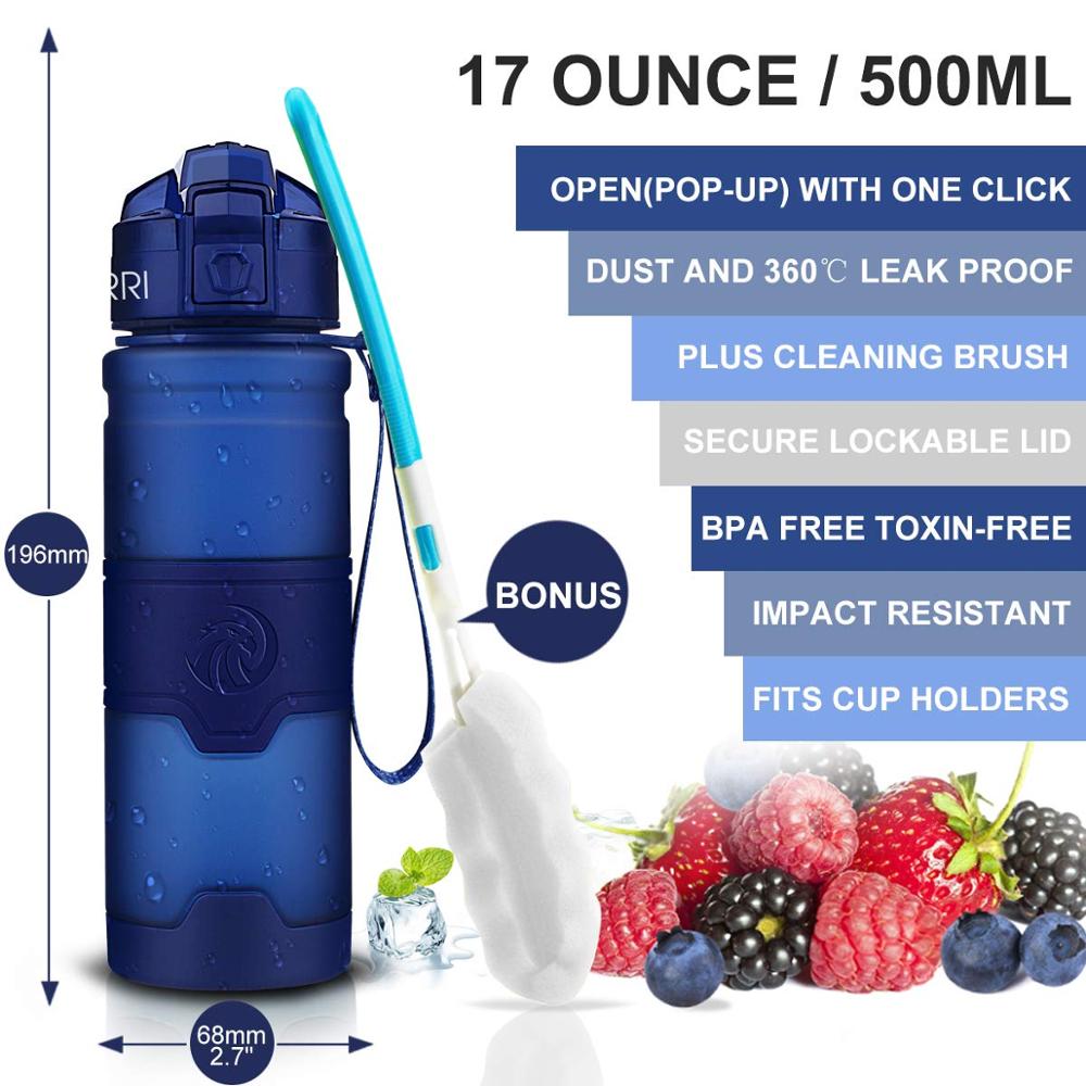 Zorri drak blau sport wasser flasche beste mehrweg protein shaker bpa frei wasser flasche wandern radfahren gym flasche botella