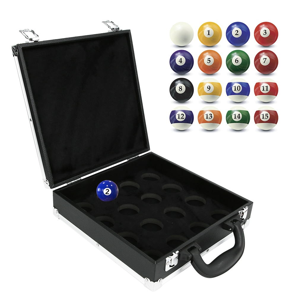 Billiard Storage Snooker Box Pool Balls Carrying Case For Billiard Accessory with Carry Handle Black