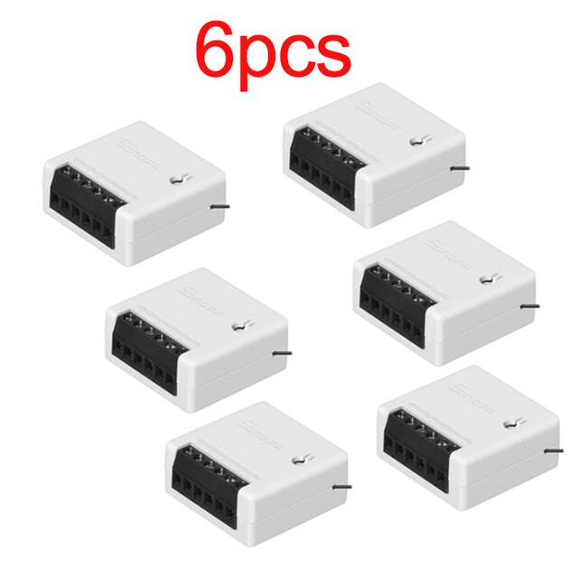 1/10Pieces Sonoff Mini DIY Smart Switch Small Ewelink Remote Control Wifi Switch Support An External Work with Alexa Google Home: Sonoff Mini 6PCS