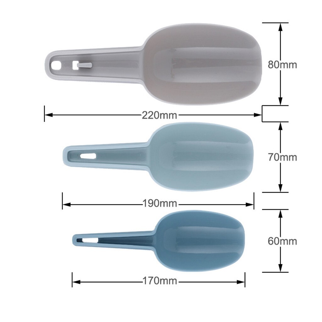 3 plastic scoop is buffet slik køkken skovl nødde kæledyrsfoder mel scoop
