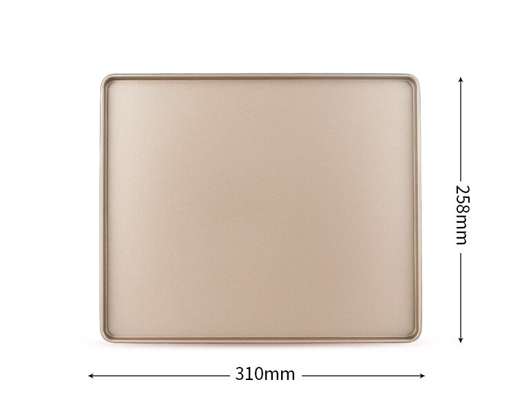 11- inch vierkante ovenvaste antiaanbakvorm voor cake, koekjes-nougatbakplaat, koolstofstalen bakvorm, milieuvriendelijk, gevuld: 30.5 25.8 1.5cm