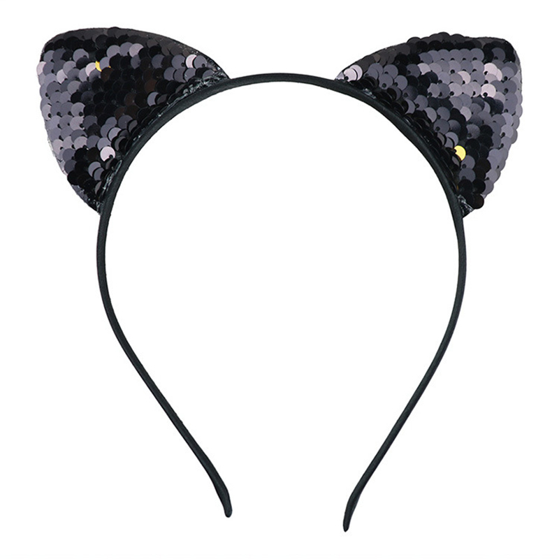 Paillettes réversibles oreilles de chat bandeau brillant chat oreille cheveux cerceaux mignon Bling bandeau cheveux accessoires pour femmes filles quotidien andParty: 14