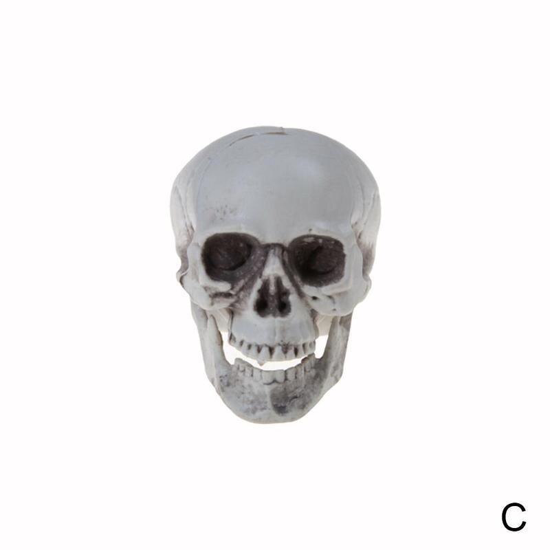 Statues Sculptures Halloween Decorations Artificial Plastic Bone Party Horror Skull Head Ornament Model Bar Skull Scary Ske L1R8: 4x5x8cm
