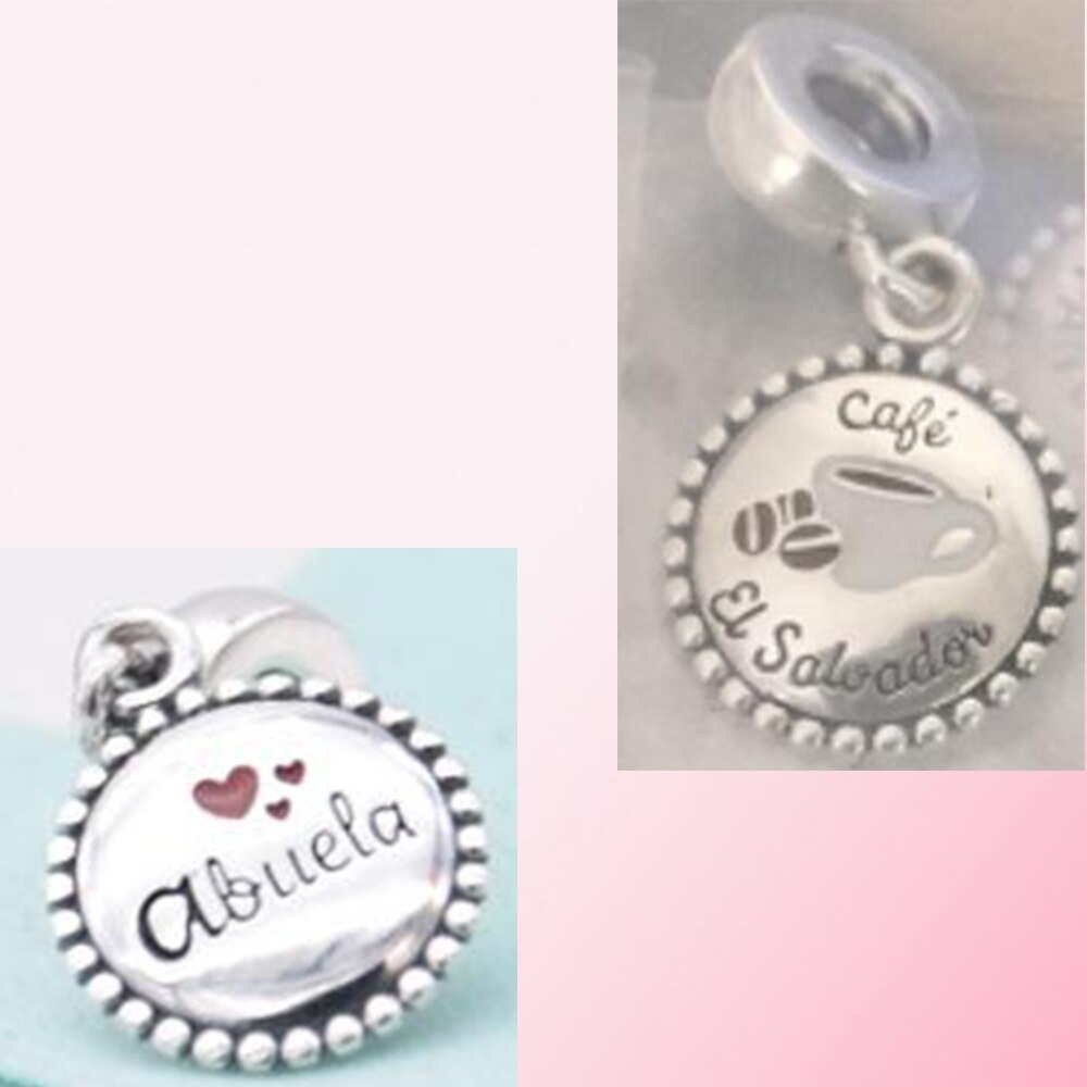 100% 925 Sterling Silver Love Coffee Cup Pendant Women Jewelry Dangle Charm Factory Direct