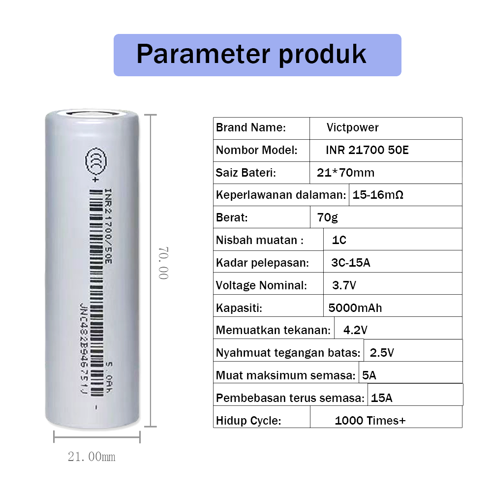 18650 21700 Cell Bicycle Battery Ebike Battery 5000Mah Model 21700 Lithium Ion Electric Bicycle Battery
