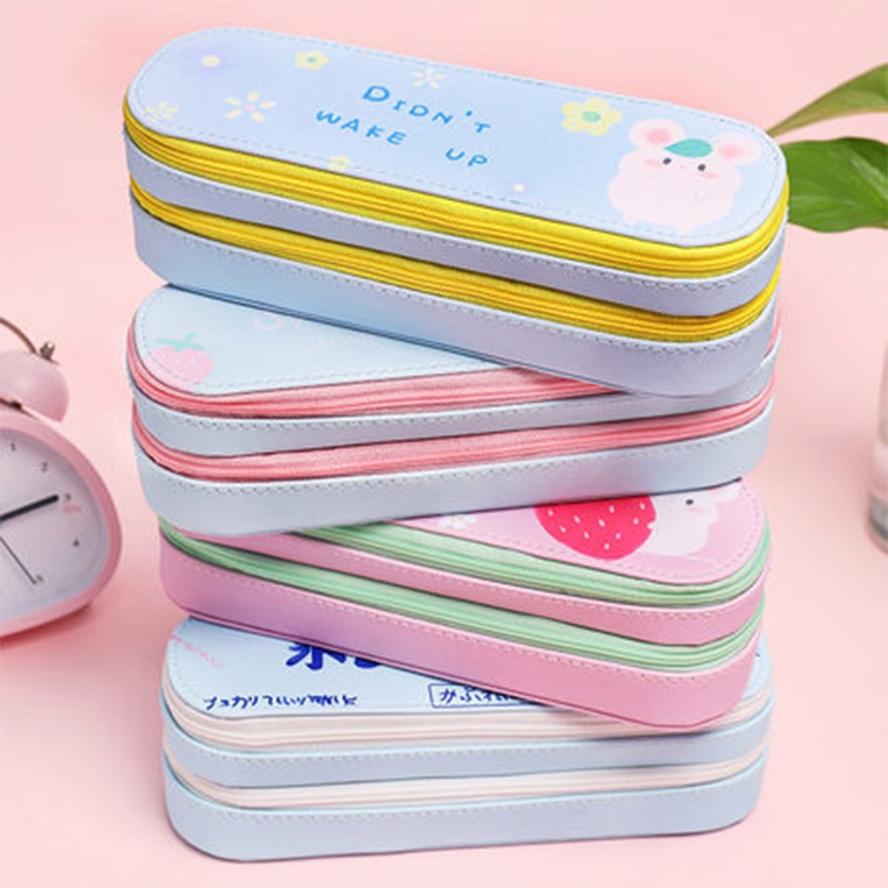 double Pencil CaseLarge Capacity School Pen Case Supplies Pencil Bag School Box Pencils Pouch Stationery