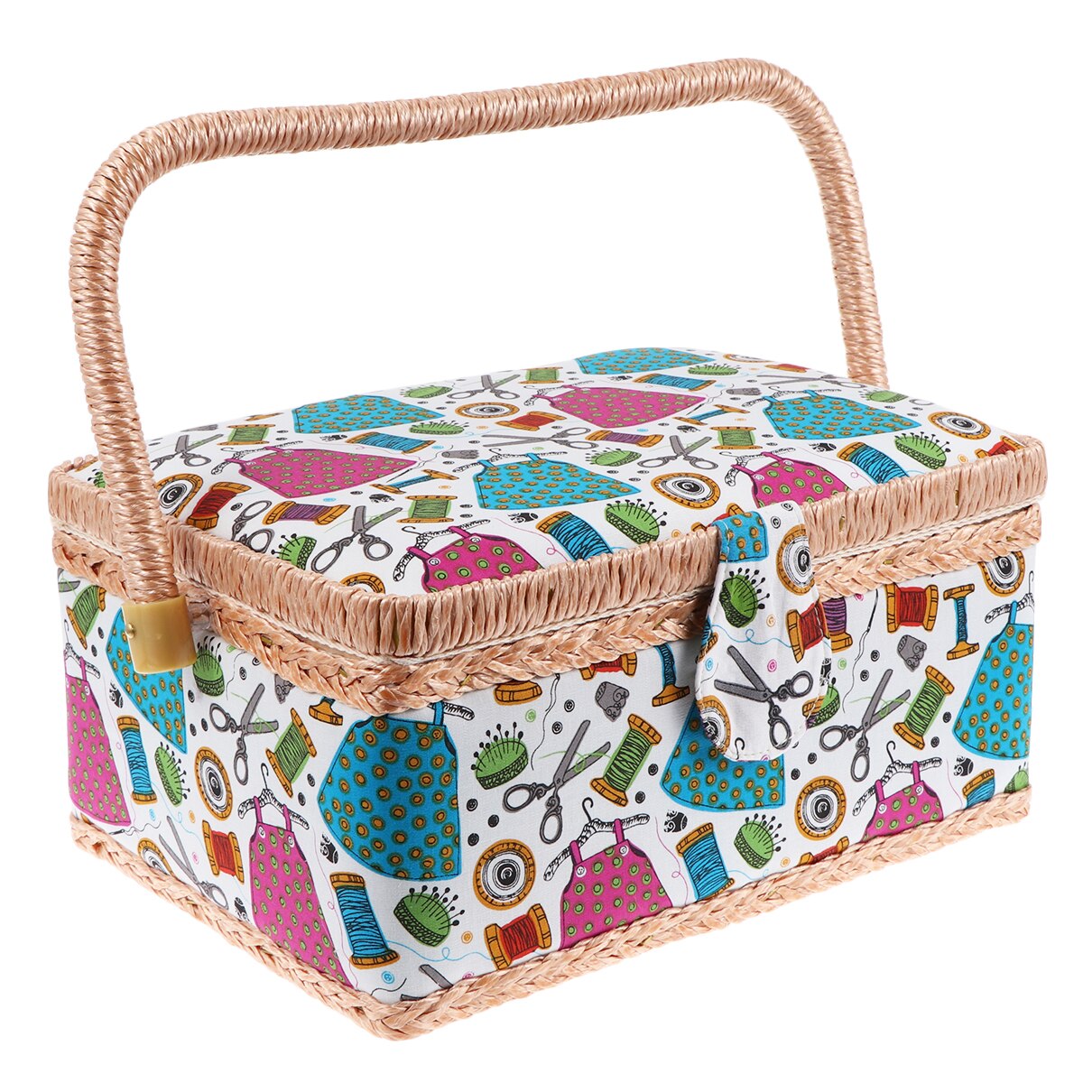 1PC Needle And Thread Basket Printing Sewing Case Stitch Tools Holder Sewing Accessories Container: Default Title