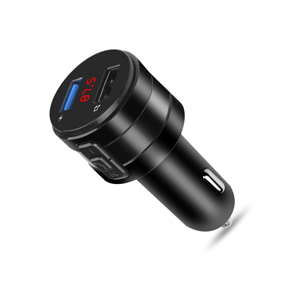 Wireless Handsfree Car Bluetooth 5.0 Kit FM Transmitter Car MP3 Player 3.6A Fast Charge Dual USB Charger Support TF Card Z2