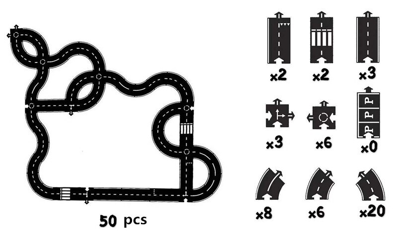 Diy Kids Puzzels Track Spelen Speelgoed Set Pvc Splicing Path Road Auto Puzzel Games Baby Tapijt Play Mat Educatief Leren speelgoed