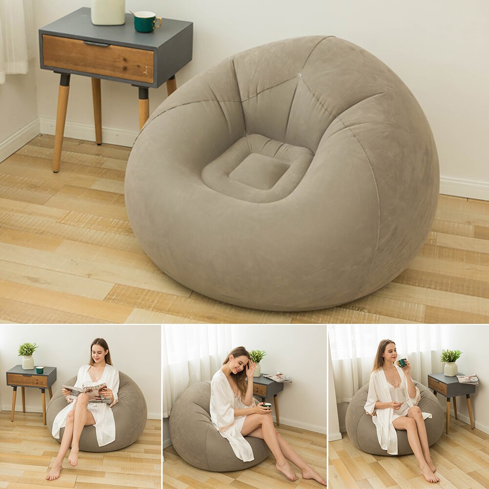 Liege Komfortable draussen Klapp Sitzsack Stuhl Aufblasbare Faul Sofa Hause Dekoration Schlafzimmer Waschbar Wohnzimmer Keine Füllstoff