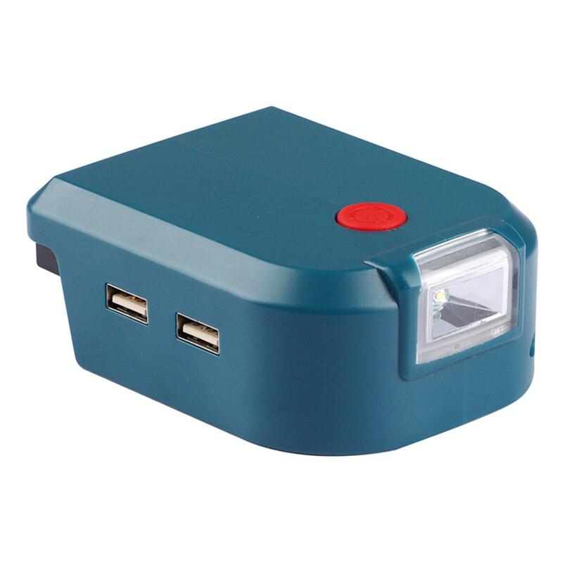 Lampe de travail sans fil pour Makita, lanterne Portable à LED avec batterie Li-ion 18V, projecteur USB, éclairage d'urgence d'extérieur: USB Adapter No Clip