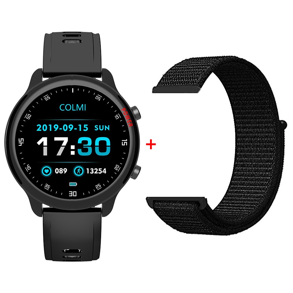 COLMI SKY 4 Fitness tracker 1,5 zoll Bildschirm IP67 wasserdichte Intelligente uhr Herz Rate Monitor Bluetooth Uhr Sport Männer Smartwatch: Black Nylon Strap