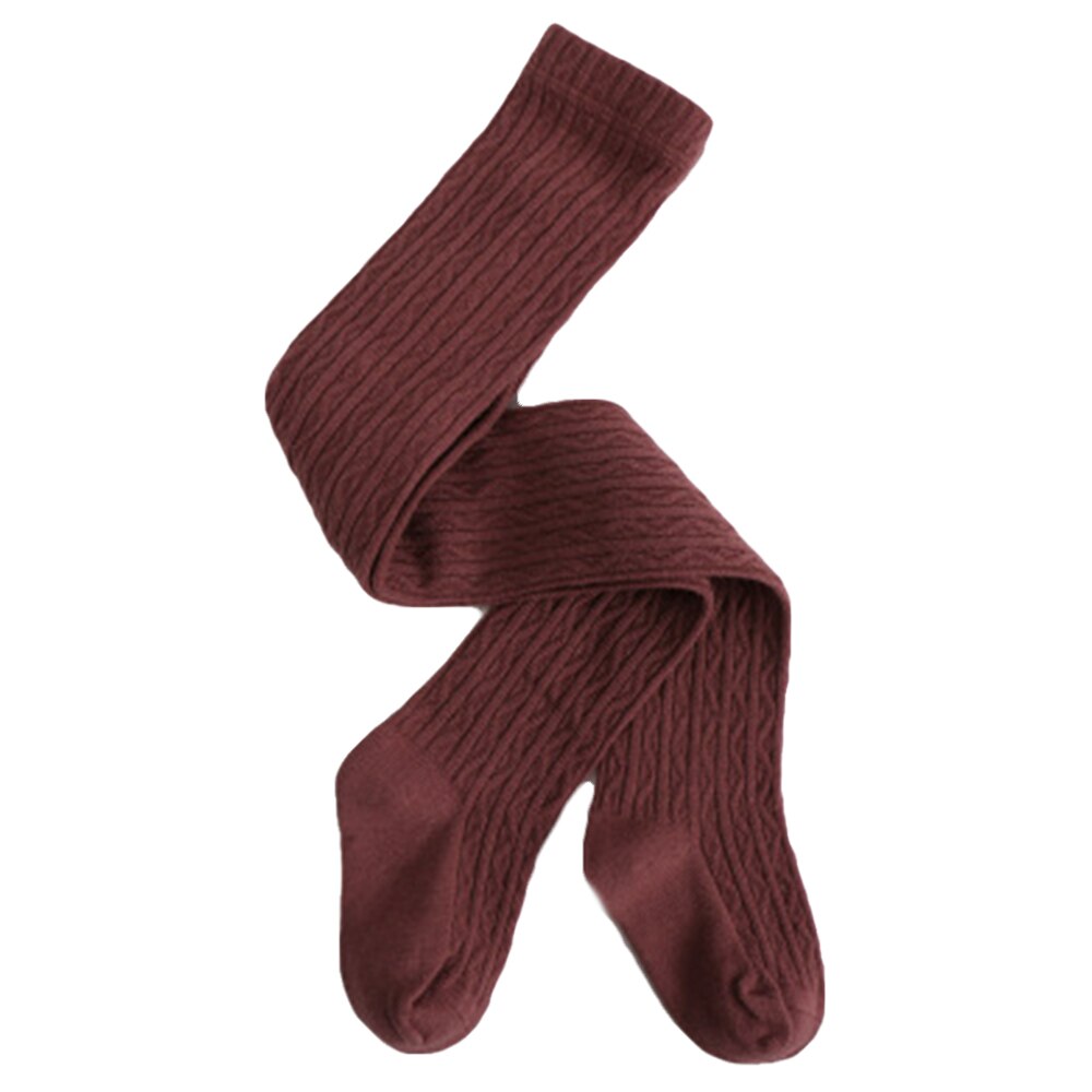 Pudcoco peuter babymeisje herfst winter warme gebreide panty's snoepkleuren dikke kousen panty broek sokken 0-6t: Bruin / 12 to 24m