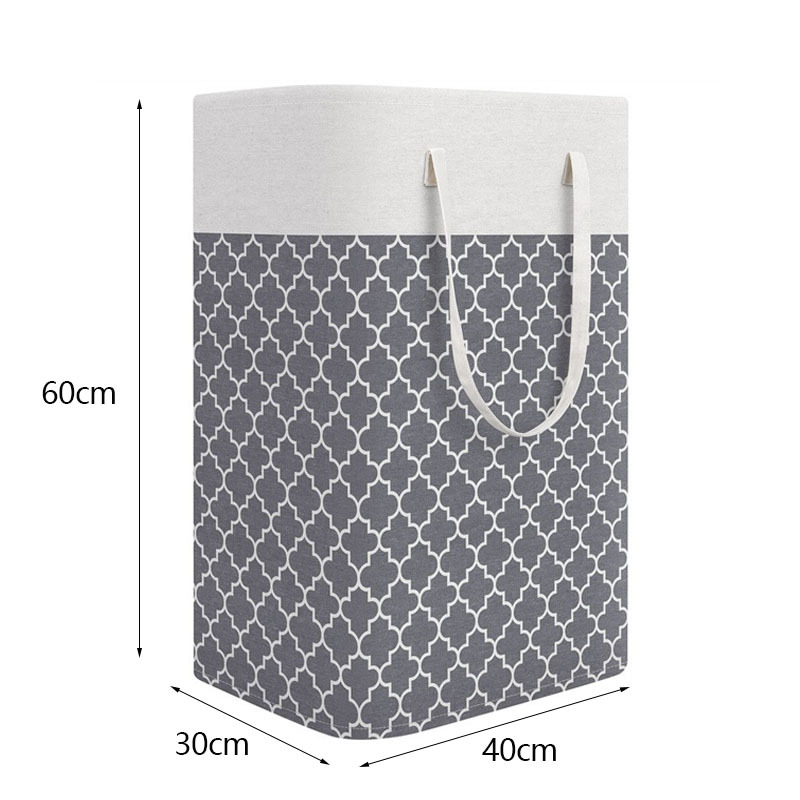 Cesta para ropa sucia, cubo de almacenamiento de juguetes de gran capacidad, cesta para la colada, almacenamiento de ropa plegable para organizador de baño: Gris claro