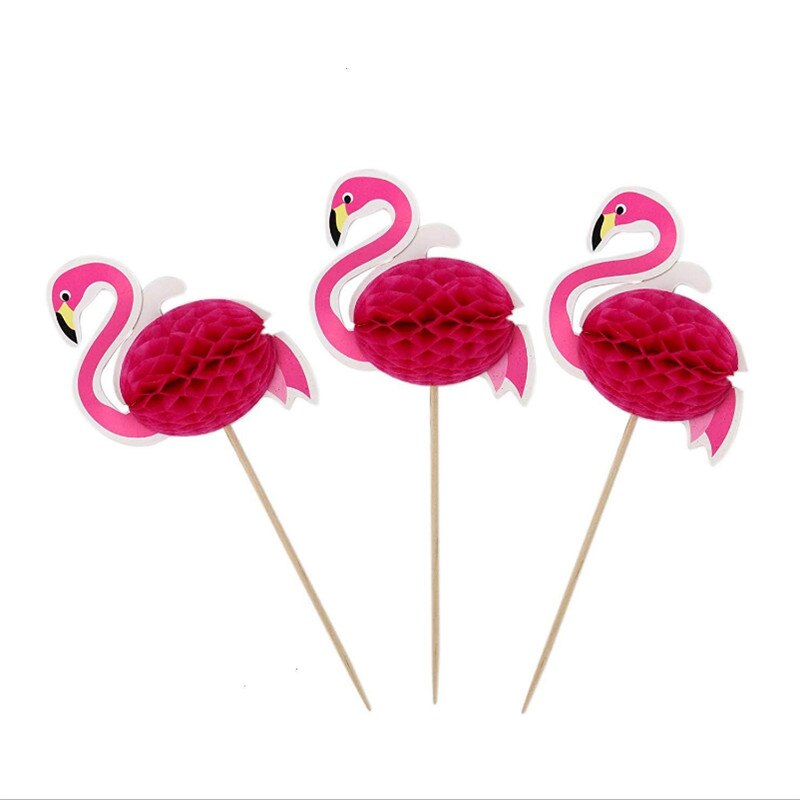 10 stk flamingo fest dekoration hawaiiansk flamingo ananas skilt cocktail bryllup dekoration fødselsdags fest dekoration kids-c