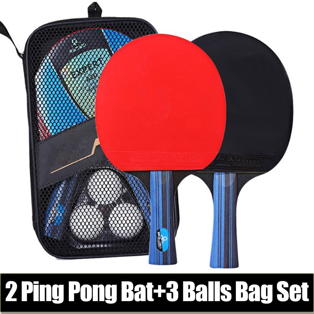 Table Tennis Racket set Ping Pong Student Sports Equipment Ping Pong Paddle Racket Set With Bag 3 Balls D30