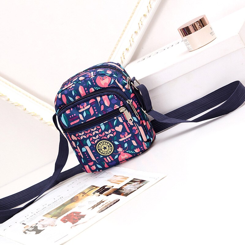 Women's Canvas Single Shoulder Bag Women's Bag Nylon Leisure Cross Small Bag Manufacturer Korean Multi-layer: COLOR8