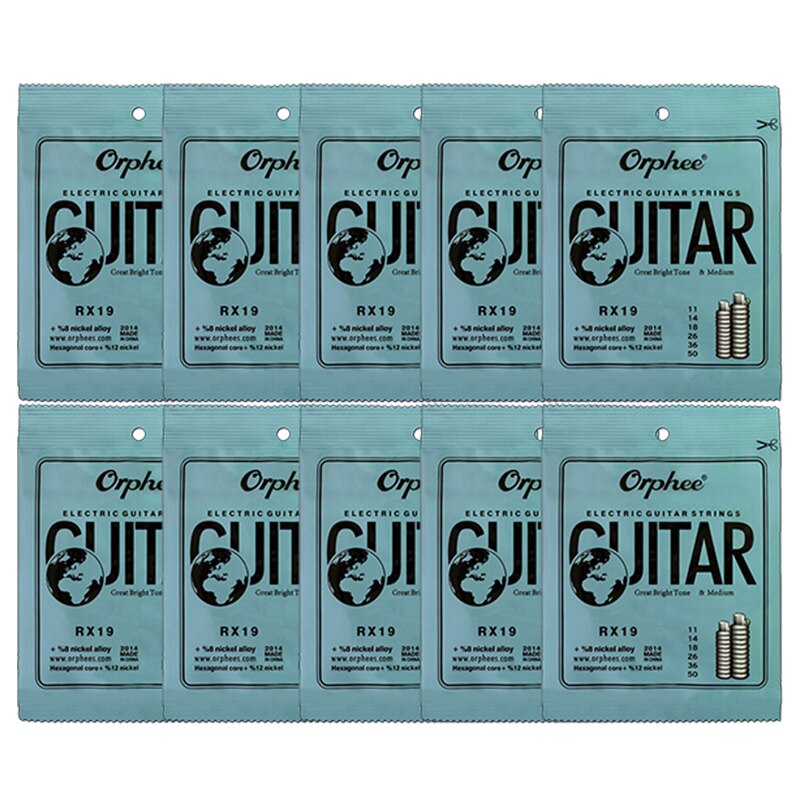 Orphee 10 Set 6Pcs/Set Guitar String Nickel Alloy String Super Light Electric Guitar Strings: RX 19