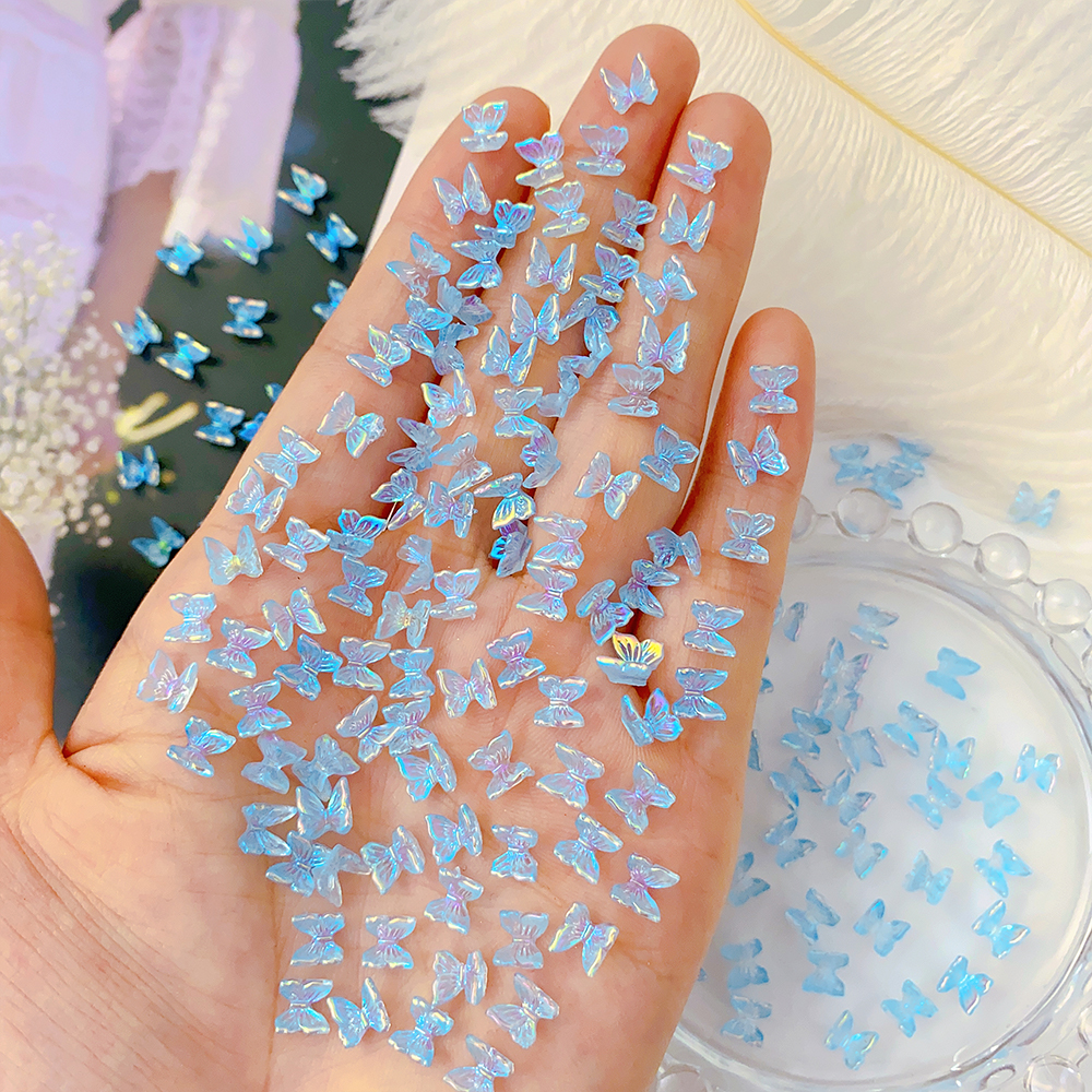 20 piezas joyería de Hada y mariposa para uñas 3D, abalorio de celebridad Web, taladro de resina, decoración de uñas acrílicas, diamantes de imitación, suministro de manicura DIY