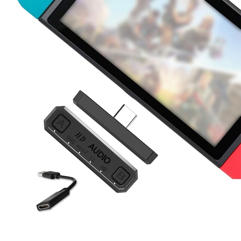 Type-C Bluetooth o Transmitter 5.0 Bluetooth Transmitter One with Two Suitable for PS4 Switch