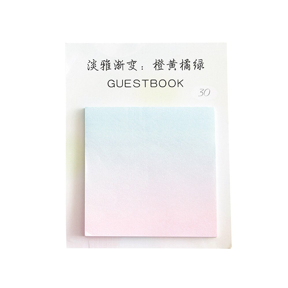 Cute Gradient Color Series Self-Adhesive Memo Pad Sticky Notes Bookmark School Office Kawaii Sticky Notes Stationery Stickers: F