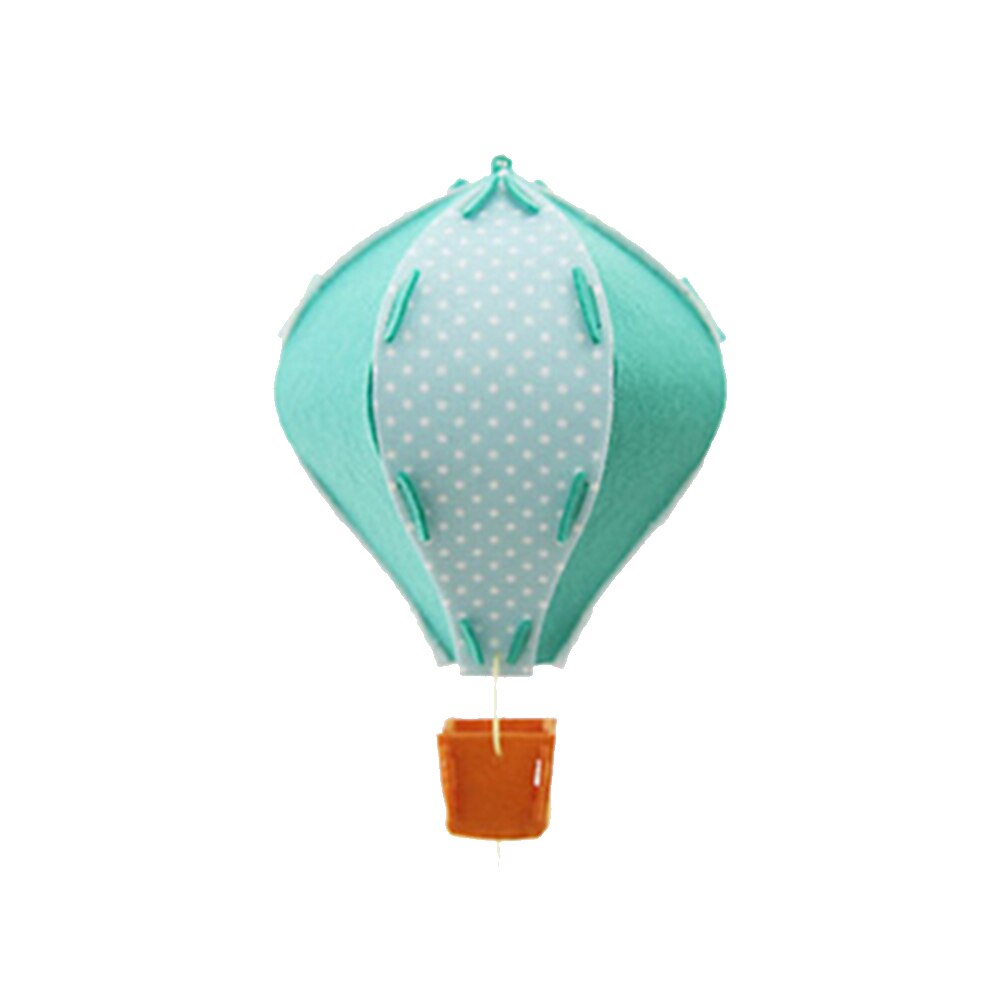 Decoración de globos de aire , guirnalda colgante de fieltro en 3D para el aula infantil, decoración para de cumpleaños o de bienvenida (amarillo): Green