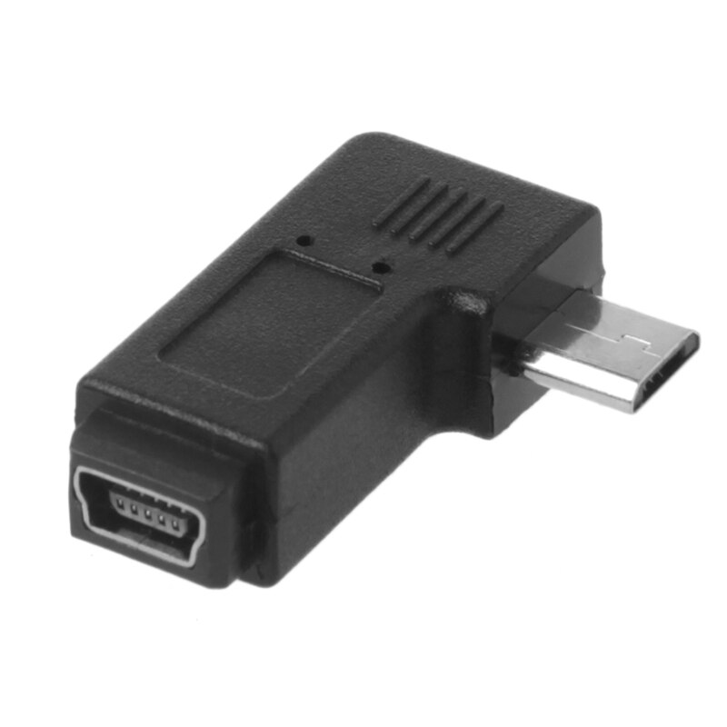90 Graden Links & Haaks Mini Usb 5Pin Female Naar Micro Usb Male Data Sync Adapter